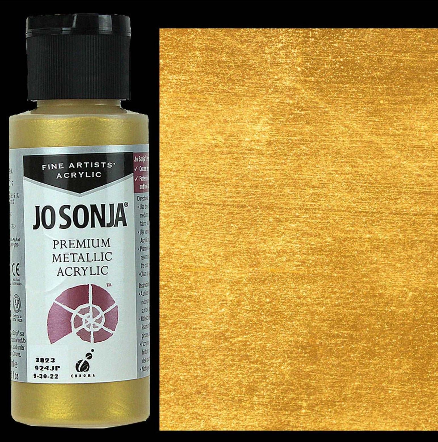 Lustrous Gold Jo Sonjas Premium Metallics 60ml - Jo Sonjas -   - 