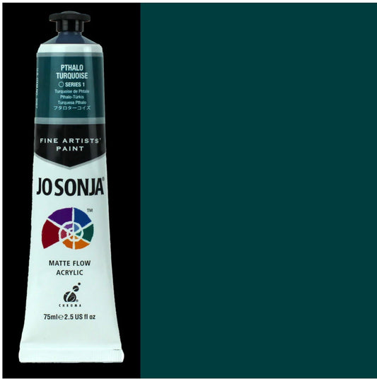 Pthalo Turquoise Jo Sonjas Free Flow Acrylics 75ml S1 - Jo Sonjas -   - 